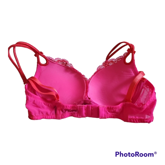 VICTORIA'S SECRET Hot Pink Push Up Bra - Size 32A - Picture 3 of 4